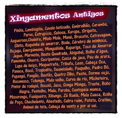 combo de xingamentos pesados,lista de xingamentos para copiar